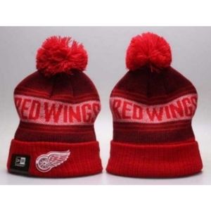Red Wings Winter Pom Knit Beanie